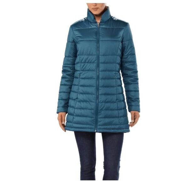 Patagonia Stormdrift 3-in-1 Parka Charcoal Teal Smolder Blue Women's Medium - Picture 3 of 16
